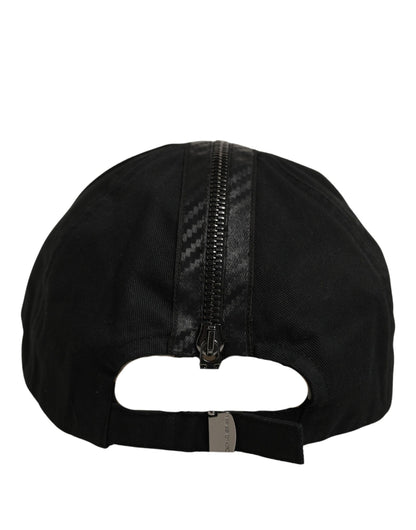 Dolce & Gabbana Men Black Cotton Baseball Cap 6 Panels Hat