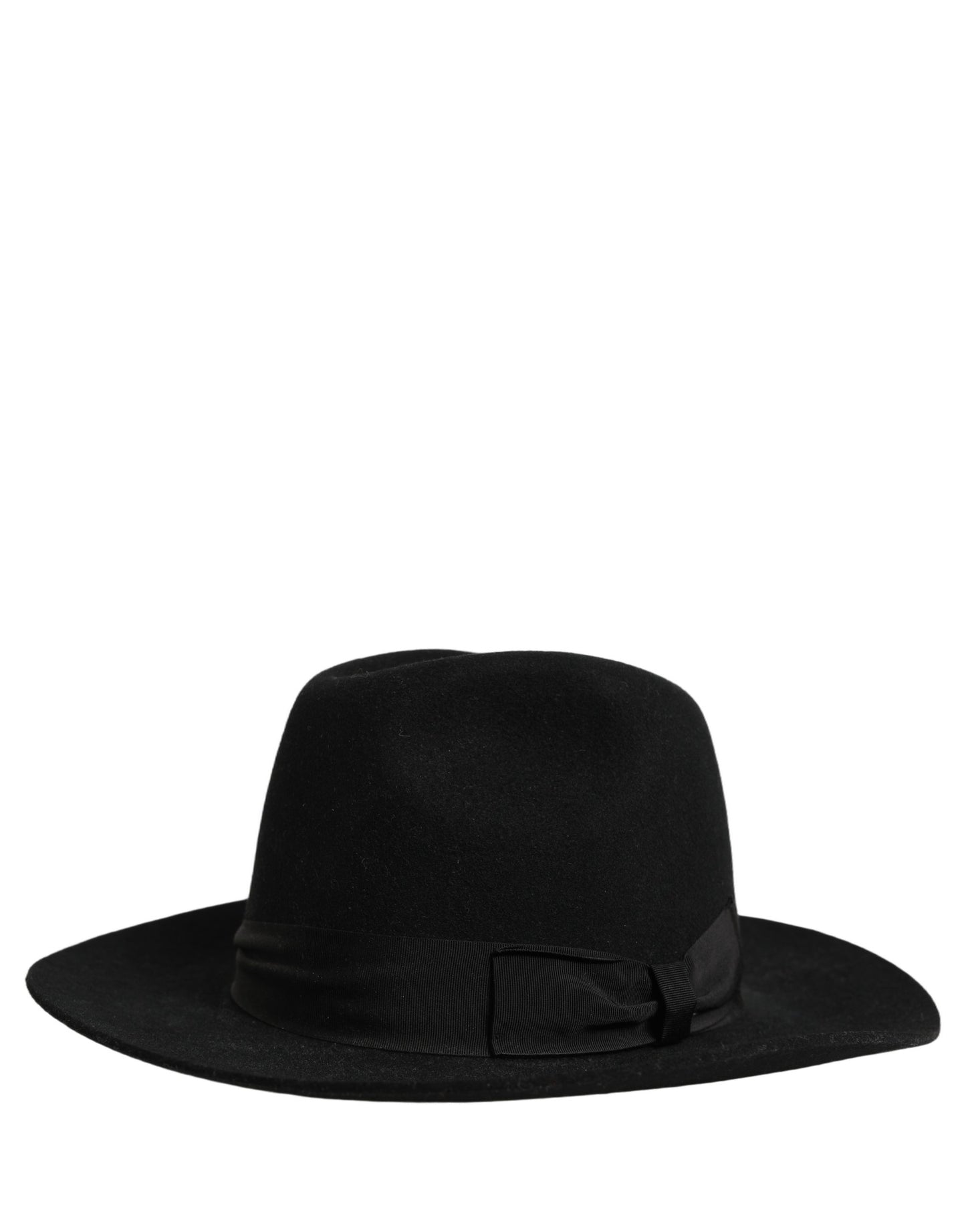 Dolce & Gabbana Men Black Classic Wide Brim Fedora Capello Hat