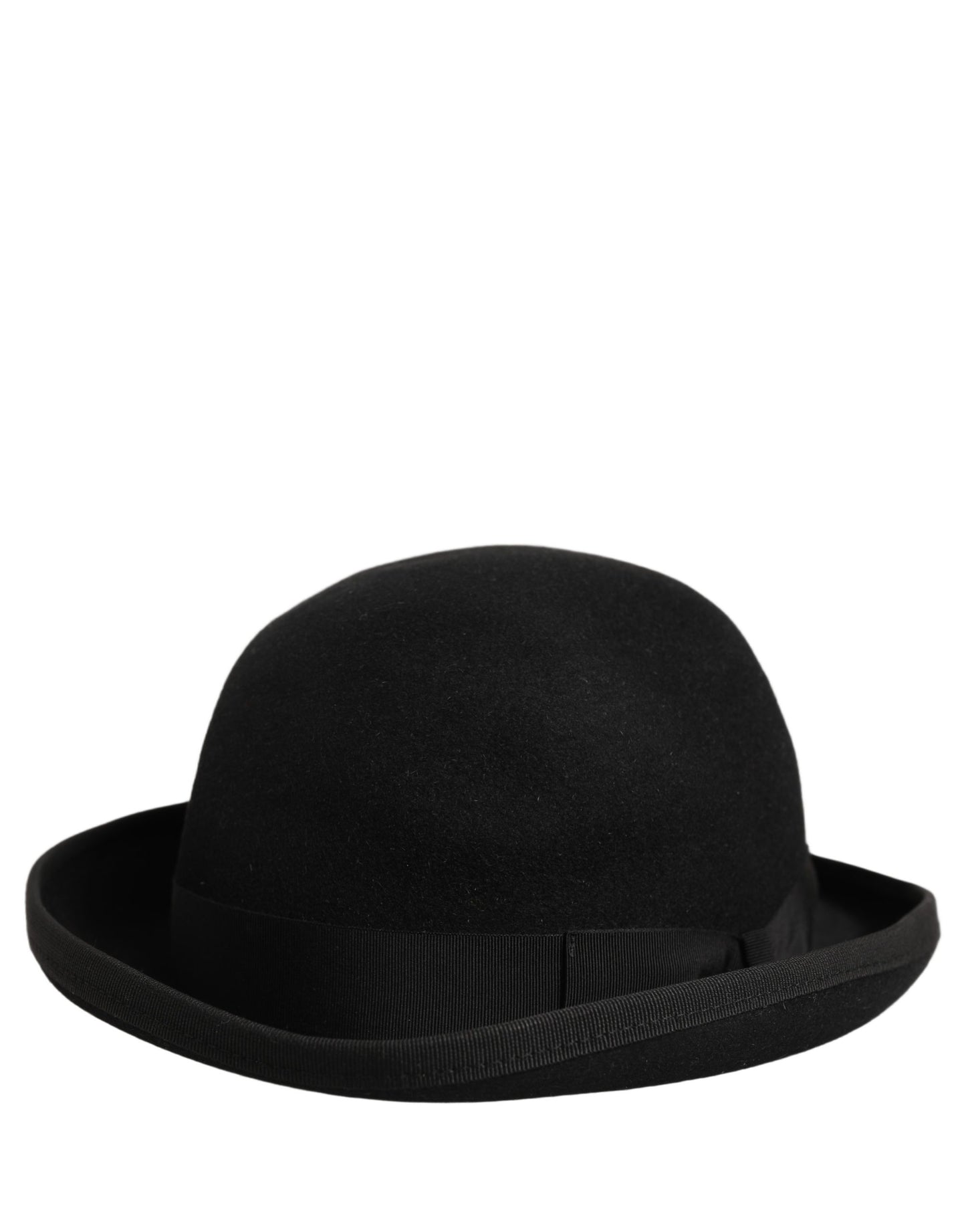 Dolce & Gabbana Men Black Rabbit Fur Felt Bowler Capello Hat