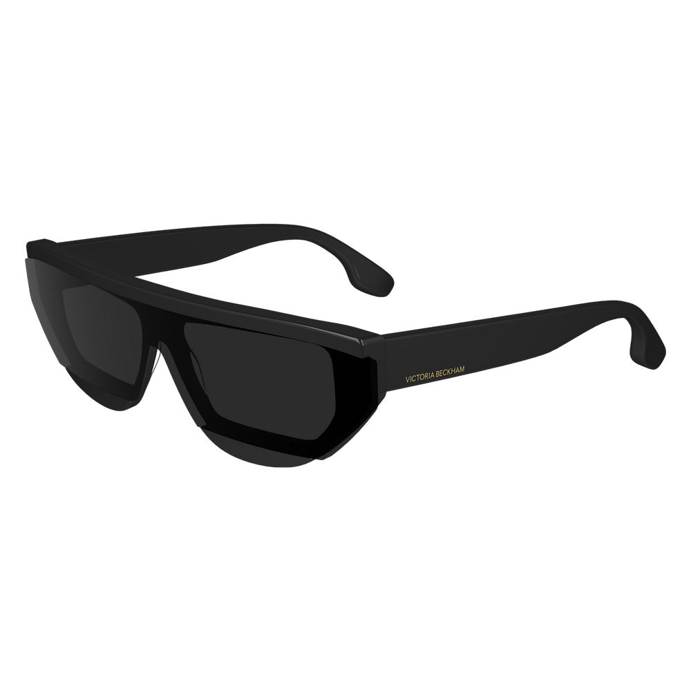 Sunglasses by Victoria Beckham for women in metal and black featuring an opulent browline full-rim frame design with a sophisticated black coloured frame finish and high-performance non-polarized category-3-dark-tint lens.