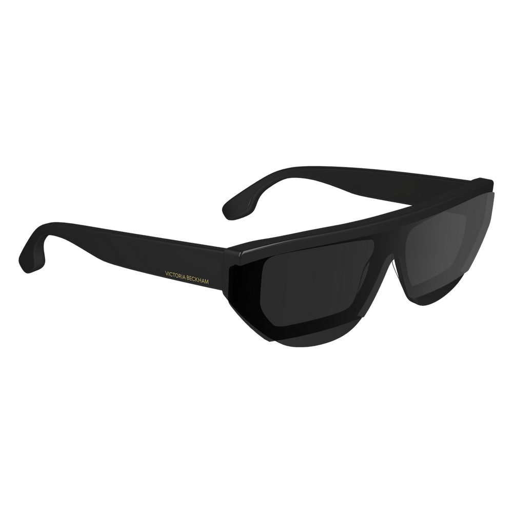 Sunglasses by Victoria Beckham for women in metal black showcases a ethereal silhouette, featuring black coloured frame browline full-rim frame design with non-polarized category-3-dark-tint lens for a ethereal finish.