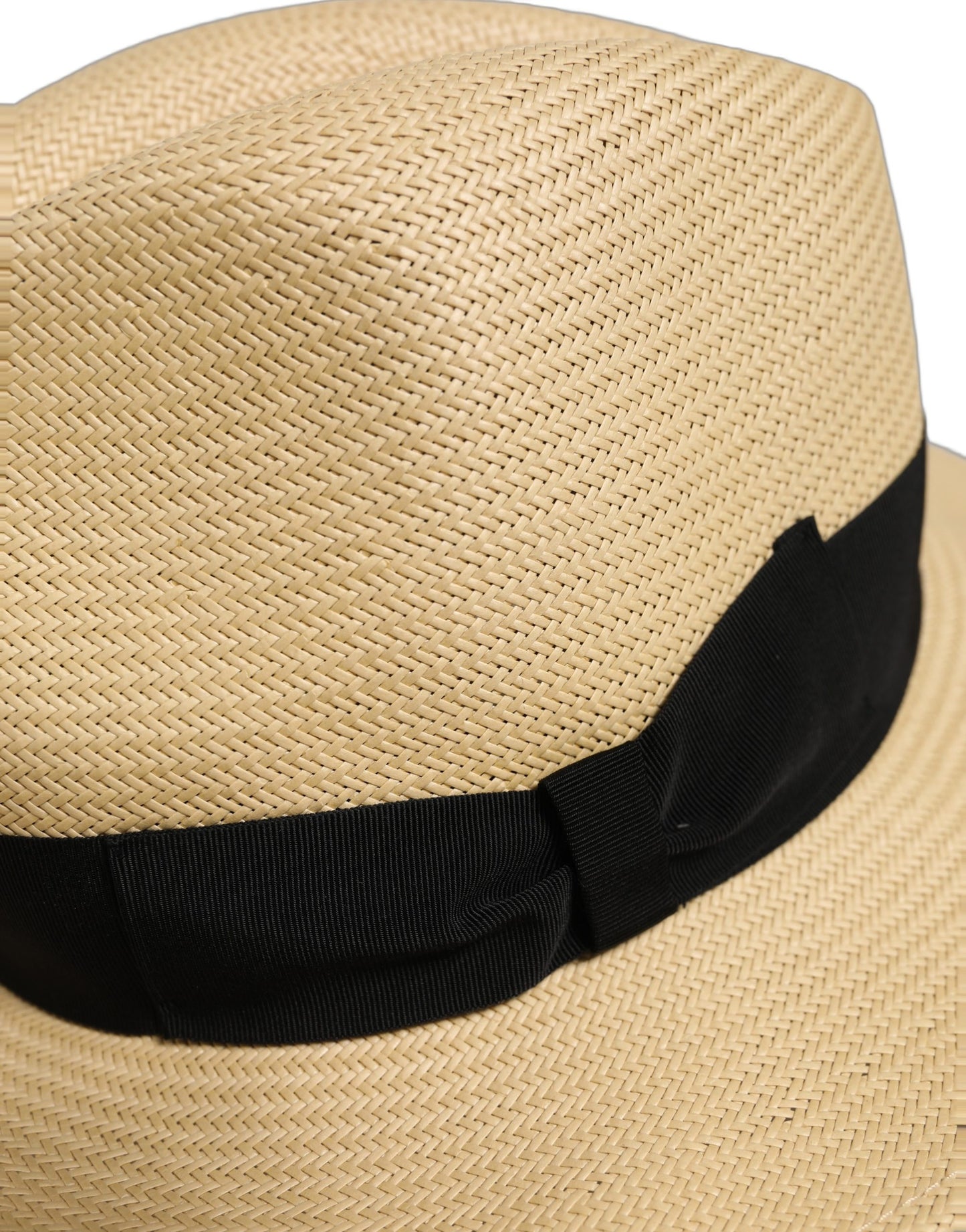 Dolce & Gabbana Men Beige Paper Straw Fedora Panama Capello Hat