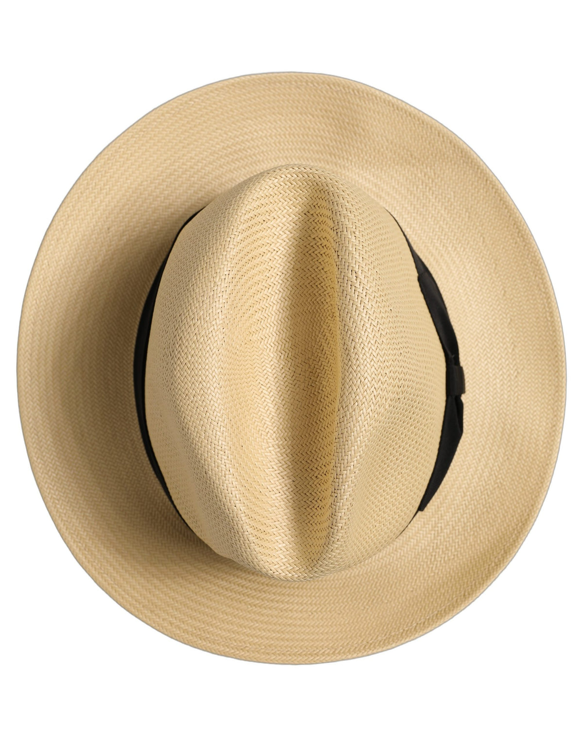Dolce & Gabbana Fedora Ribbon Paper & Straw Panama Hat - Beige Black