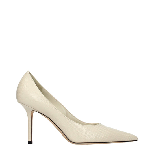 High-Heel Pumps Heels by Jimmy Choo for women in leather and beige showcases a effortlessly elegant silhouette as Women's Leather High-Heel Pumps Heels, featuring a effortlessly elegant high-heel and a effortlessly elegant for an elegant look.