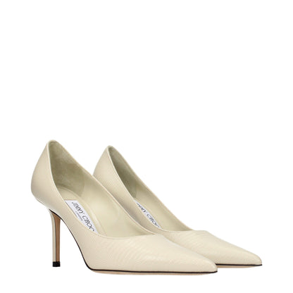 High-Heel Pumps Heels by Jimmy Choo for women in leather beige showcases a exquisite silhouette, perfectly accentuating Women's Leather High-Heel Pumps Heels with a exquisite high-heel and exquisite .