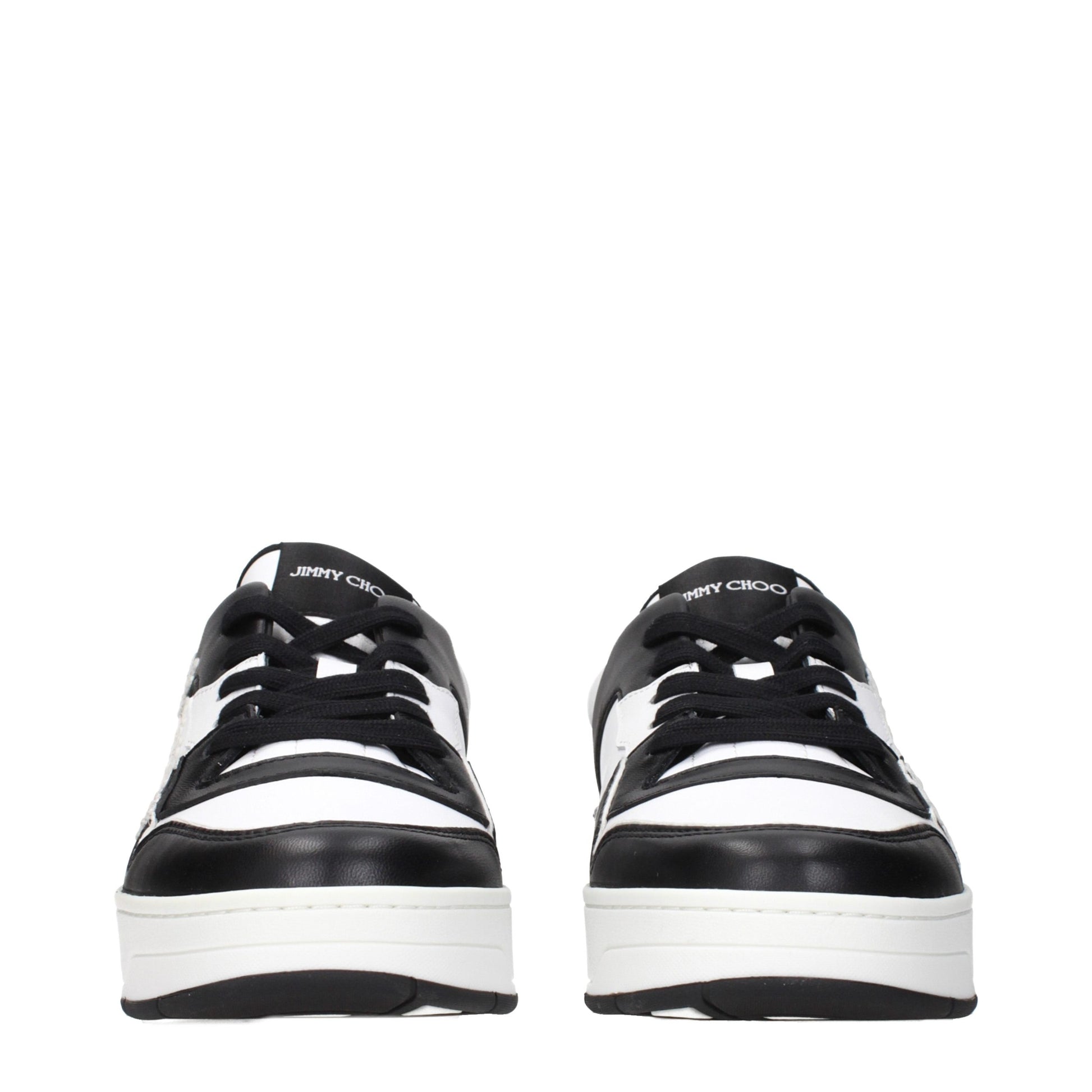 Sneakers by Jimmy Choo for men in leather black features an versatile design from the Men's Fashion Leather Sneakers collection, highlighting a versatile fashion style for a premium, high-fashion look.