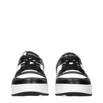 Sneakers by Jimmy Choo for men in leather black features an versatile design from the Men's Fashion Leather Sneakers collection, highlighting a versatile fashion style for a premium, high-fashion look.