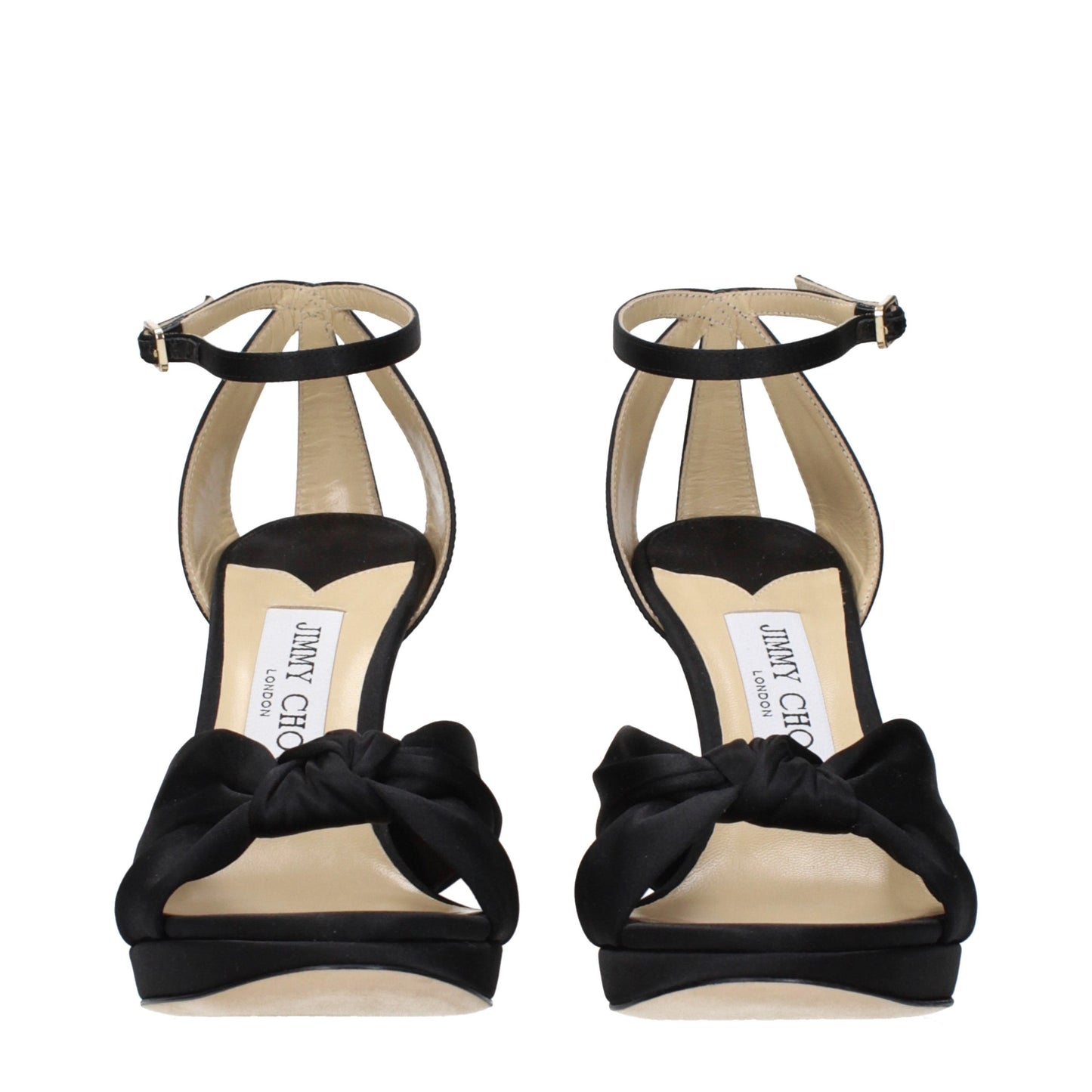 Jimmy Choo Women's Satin Platform Sandals - Black