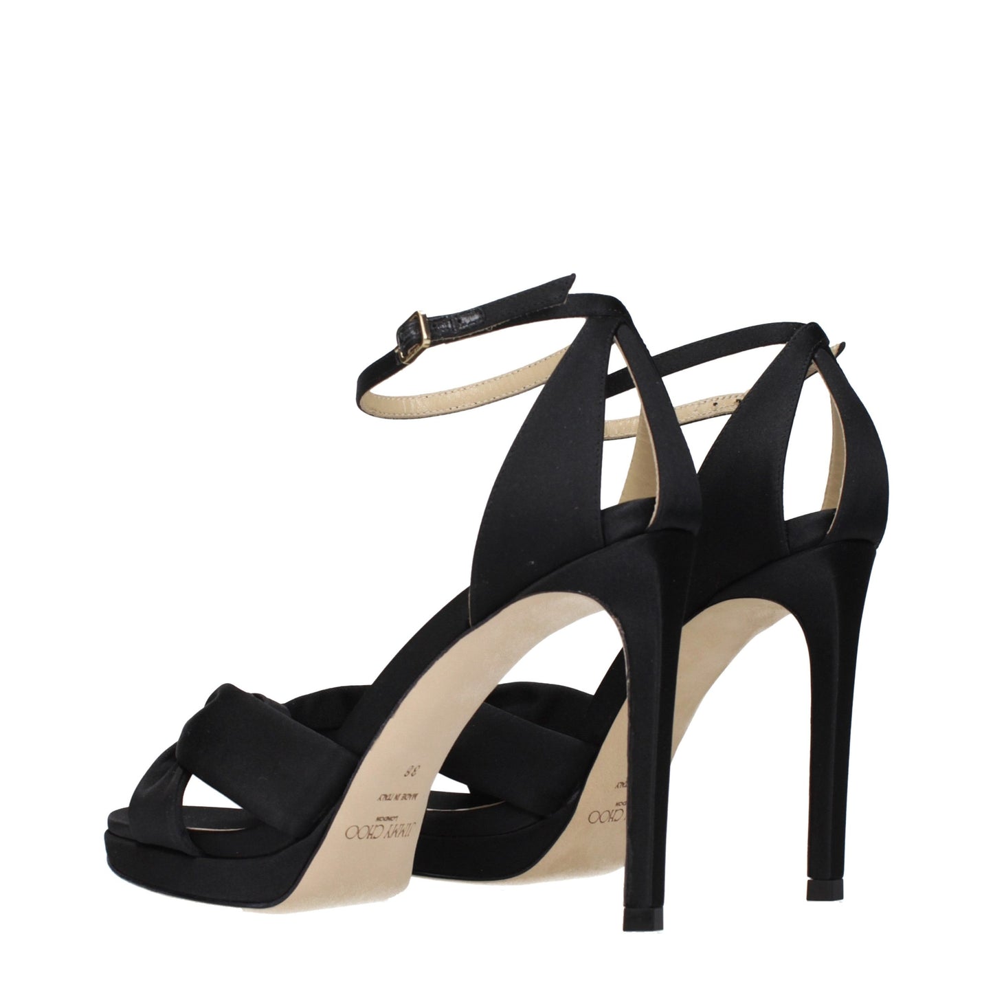 Jimmy Choo Women's Satin Platform Sandals - Black