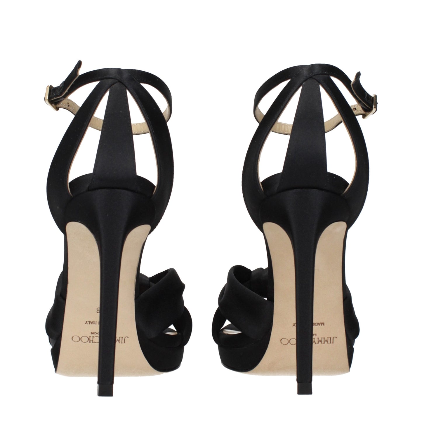 Jimmy Choo Women's Satin Platform Sandals - Black