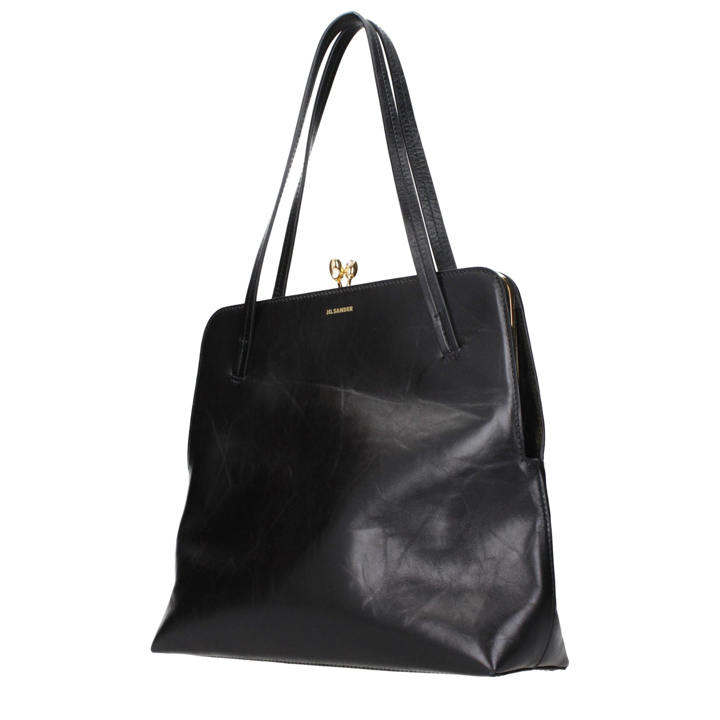 Shoulder Bag by Jil Sander for women in leather black features a stately silhouette, showcasing a secure , ample , and stately shoulder-strap for a stately finish.