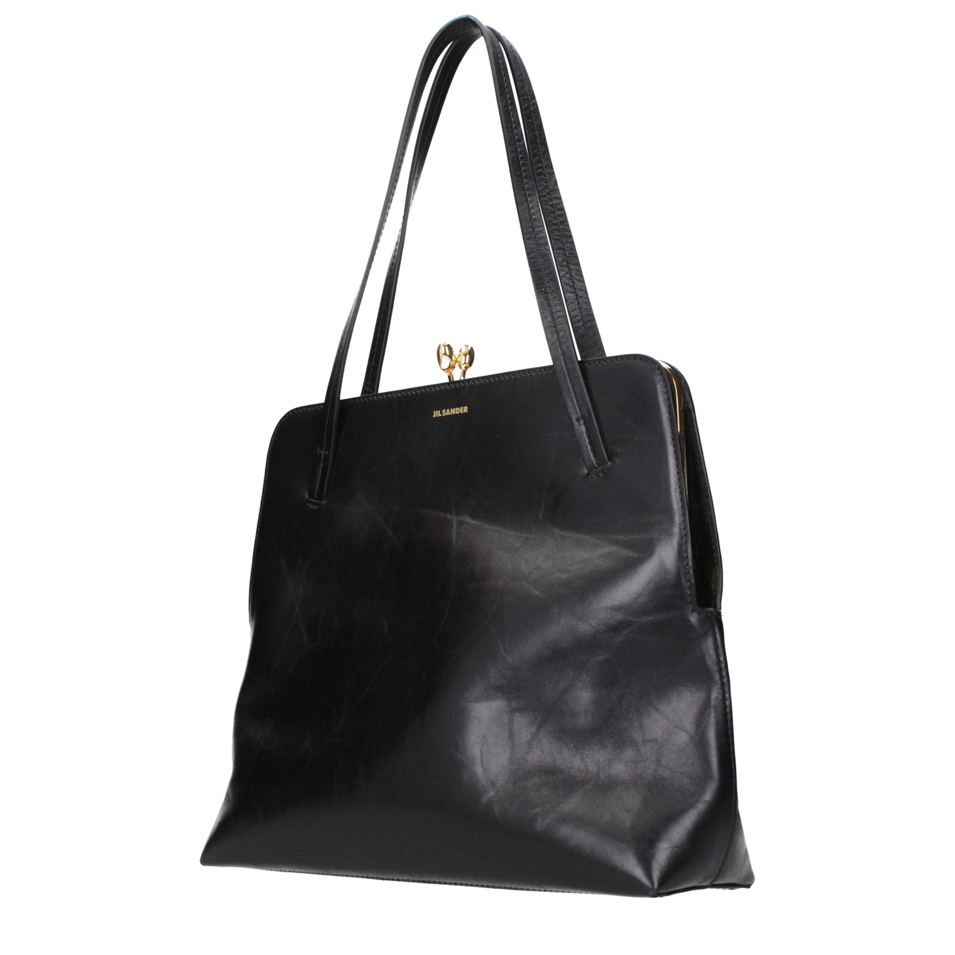 Shoulder Bag by Jil Sander for women in leather black features a stately silhouette, showcasing a secure , ample , and stately shoulder-strap for a stately finish.