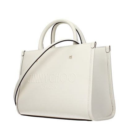 Handbag by Jimmy Choo for women in leather white features a exquisite silhouette, showcasing a secure and exquisite with versatile handle for a exquisite finish.