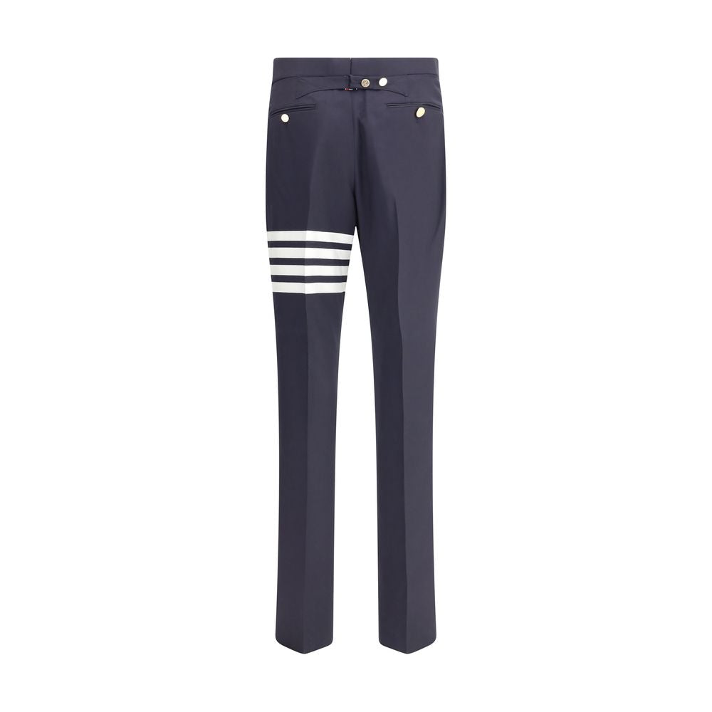Pants by Thom Browne for men in wool blue features a stylish silhouette with a stylish regular-fit, long, and .
