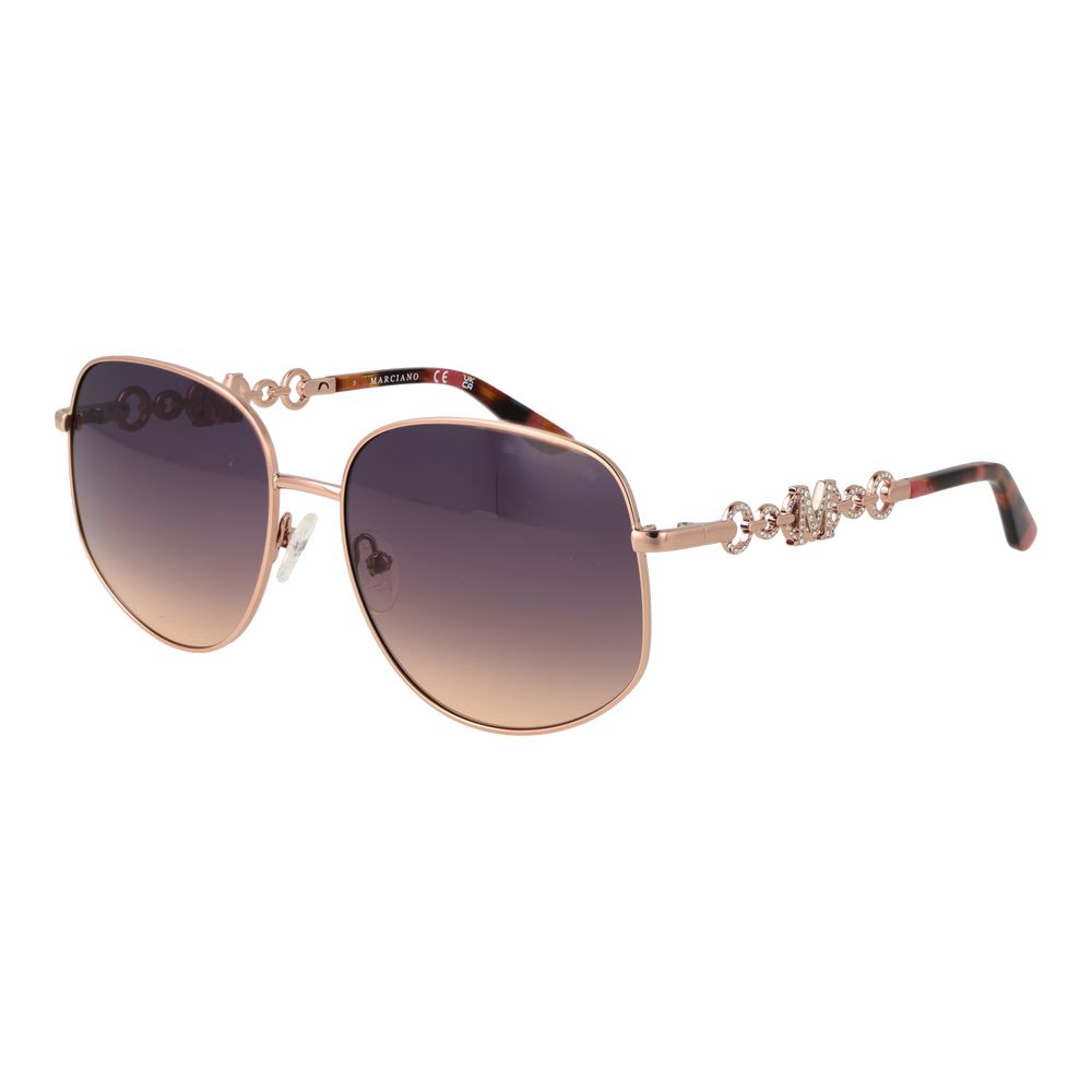 Marciano by Guess Gradient Dark-Tint Metal Sunglasses - Rose Gold