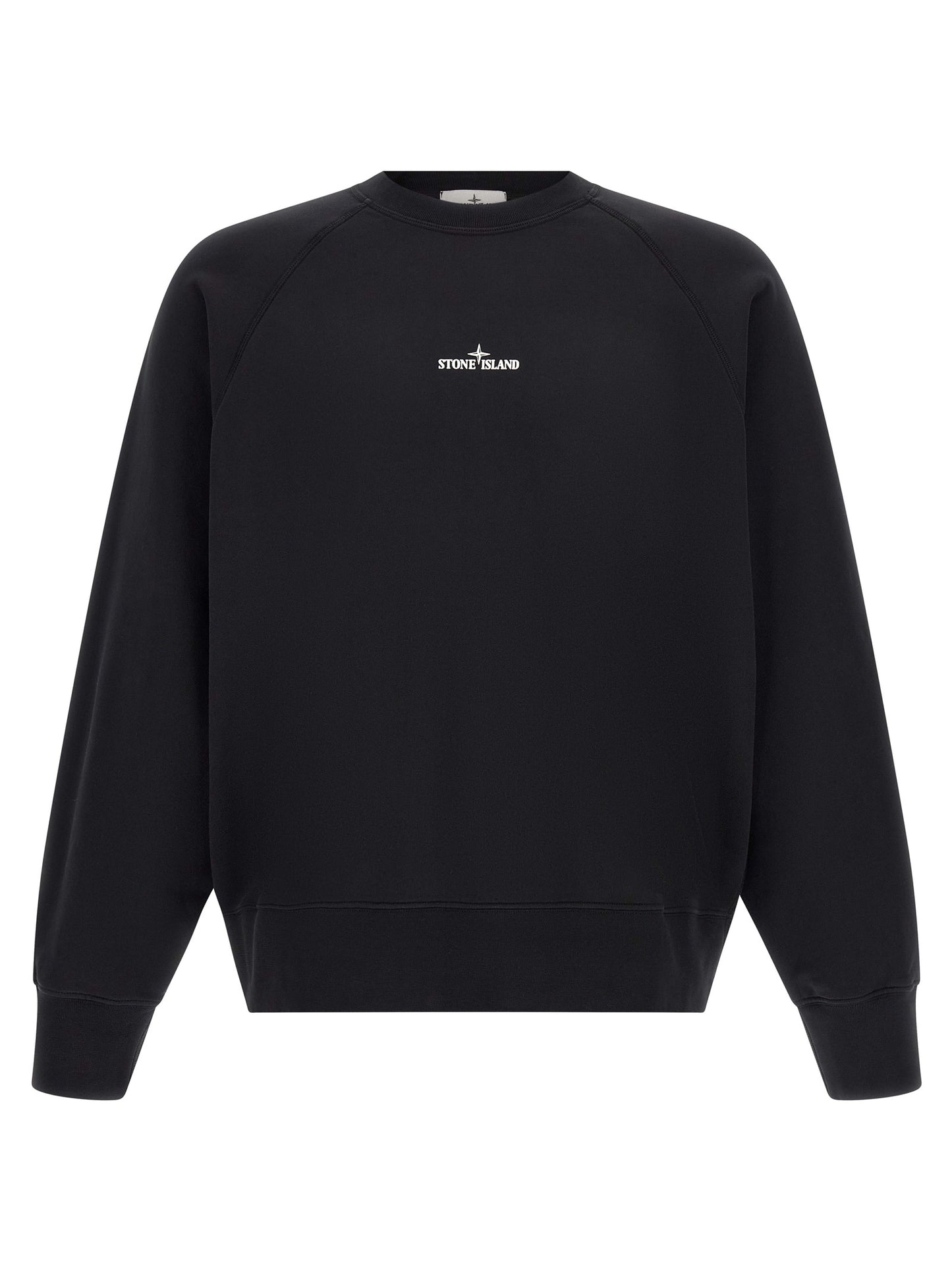 Stone Island Men's Oversized Cotton Sweatshirt - Black