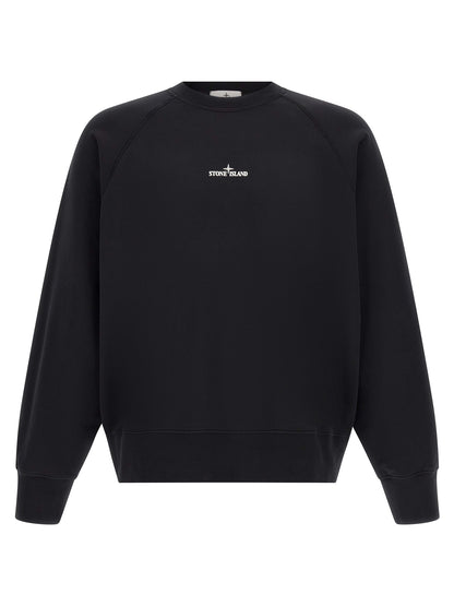Stone Island Men's Oversized Cotton Sweatshirt - Black