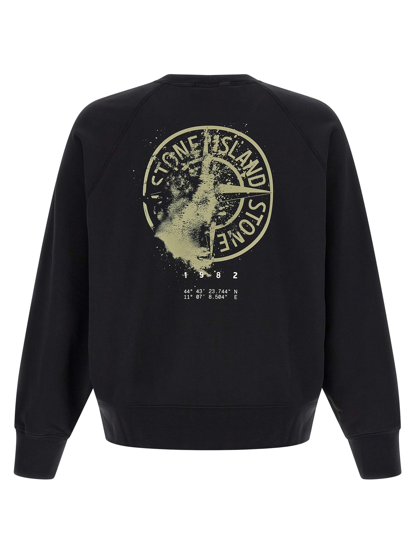 Stone Island Men's Oversized Cotton Sweatshirt - Black