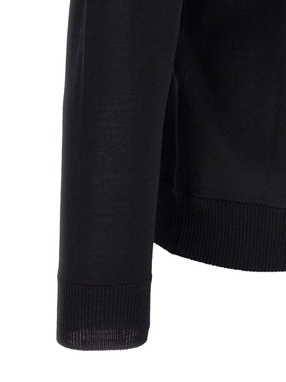 Stone Island Men's Regular Fit Crew Neck Virgin Wool Cardigan - Black
