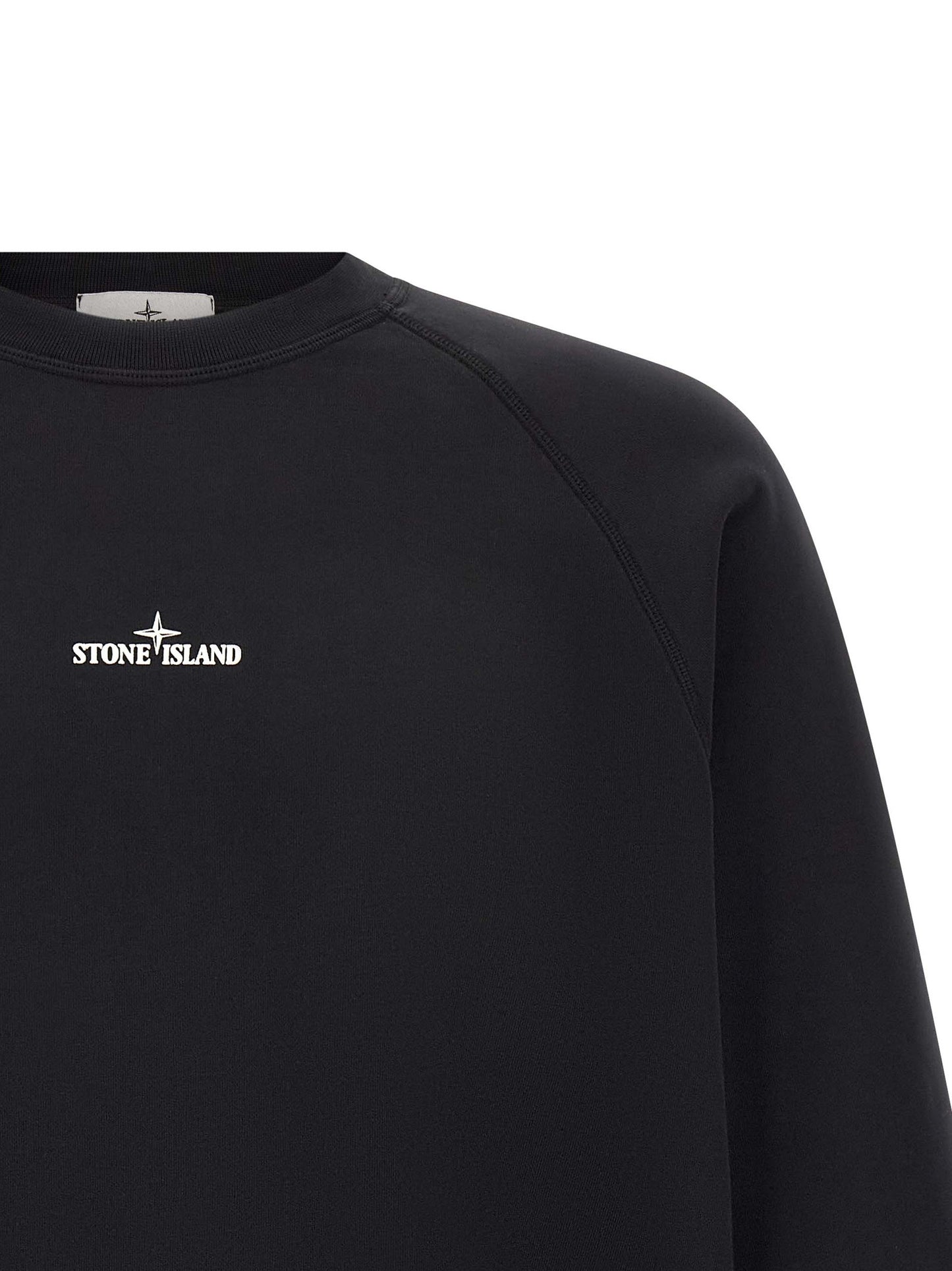 Stone Island Men's Oversized Cotton Sweatshirt - Black