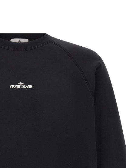 Stone Island Men's Oversized Cotton Sweatshirt - Black