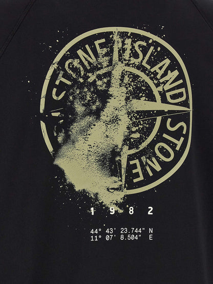 Stone Island Men's Oversized Cotton Sweatshirt - Black