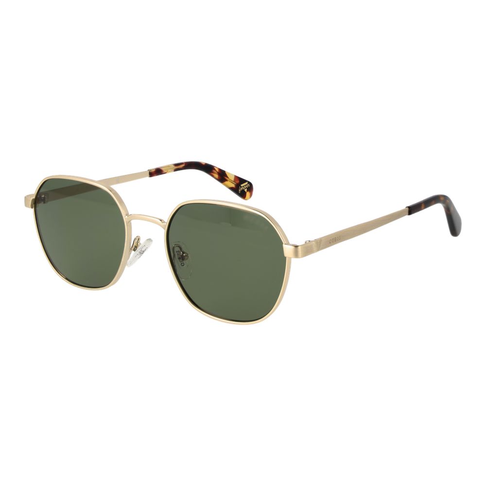 Guess Trapezium Non-Polarized Dark-Tint Metal Sunglasses - Gold