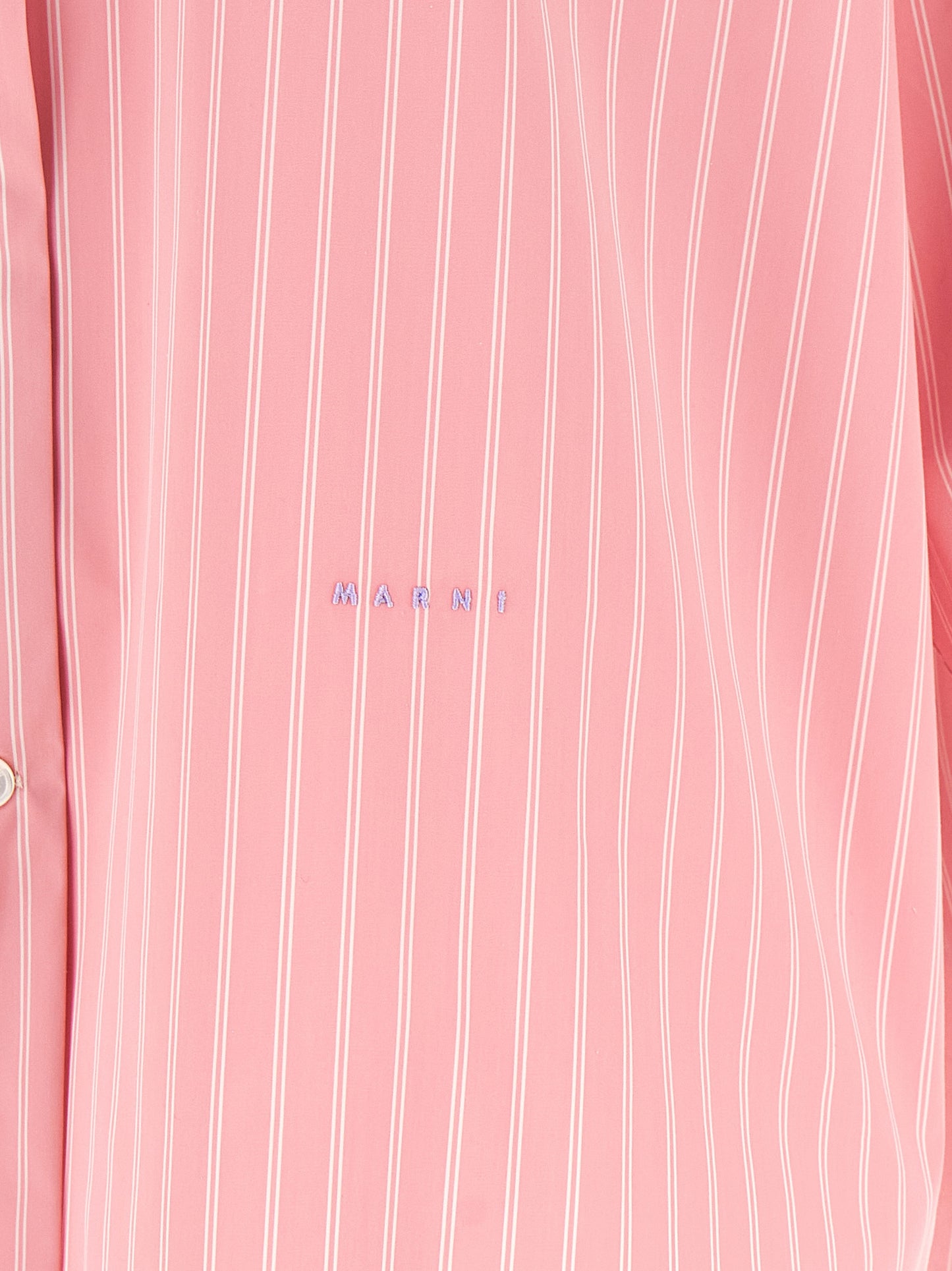 Blouse by Marni for women in polyamide cotton multicolor, pink, patterned & striped showcases a sleek silhouette, elegantly detailed with a sleek and for a sleek finish.