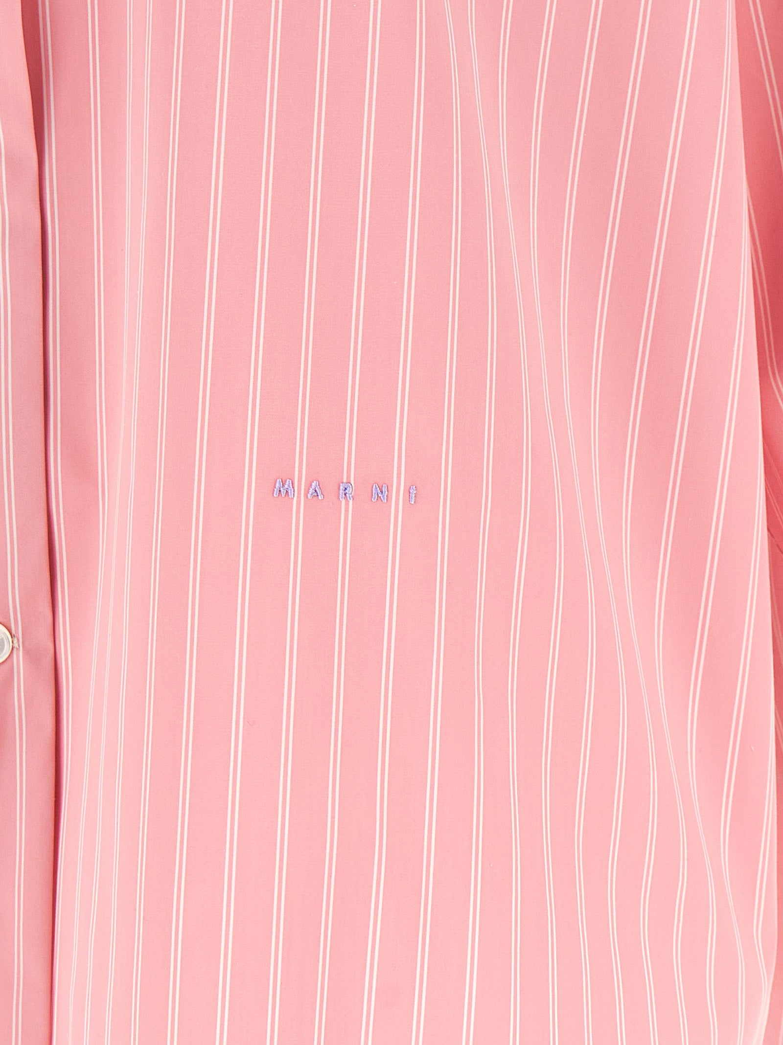 Blouse by Marni for women in polyamide cotton multicolor, pink, patterned & striped showcases a sleek silhouette, elegantly detailed with a sleek and for a sleek finish.