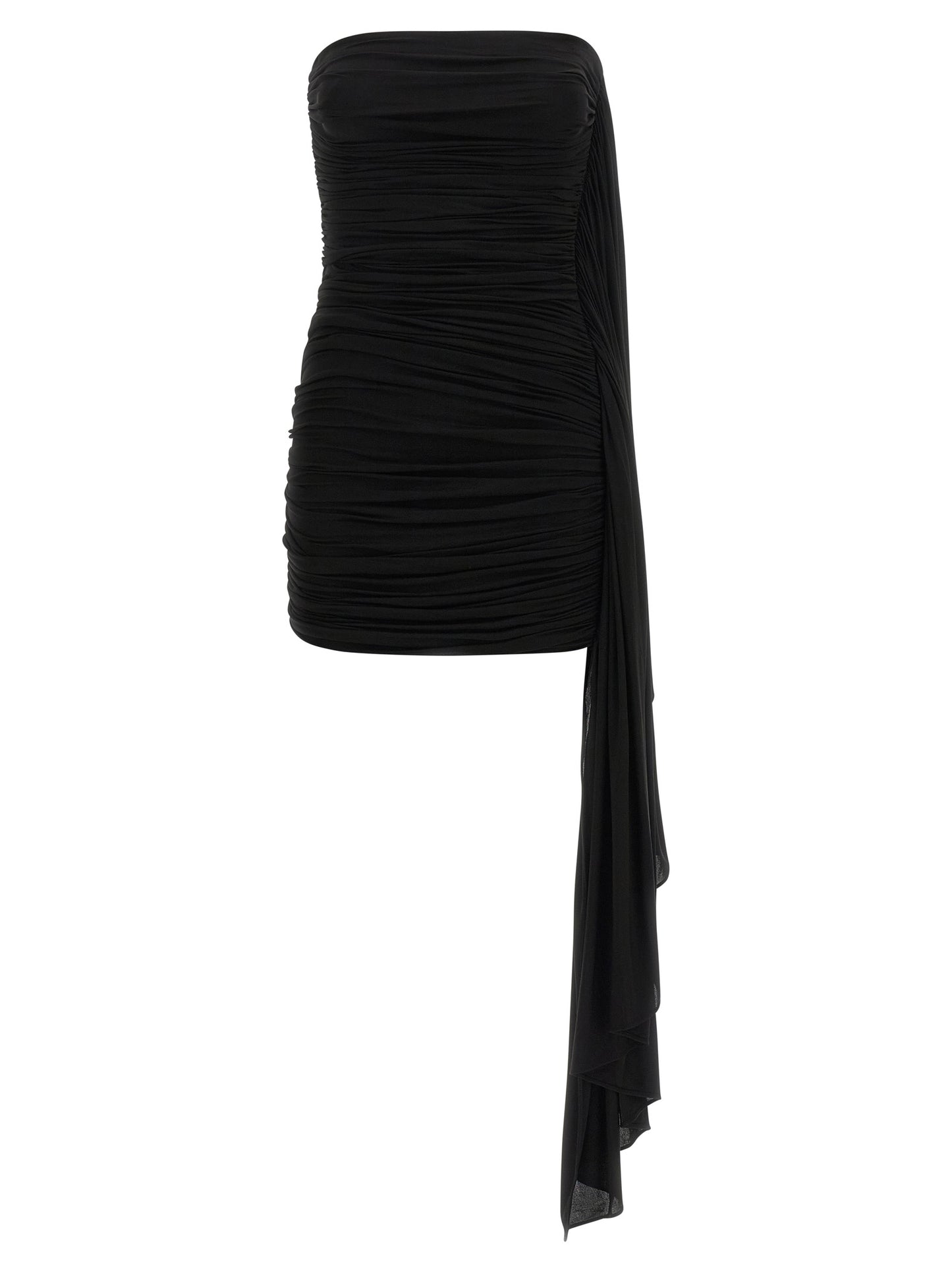 Dress by Alexander Wang for women in stretch cupro black & copper features an magnificent silhouette, artfully detailed with a magnificent strapless neckline and strapless that flows into an magnificent short mini.