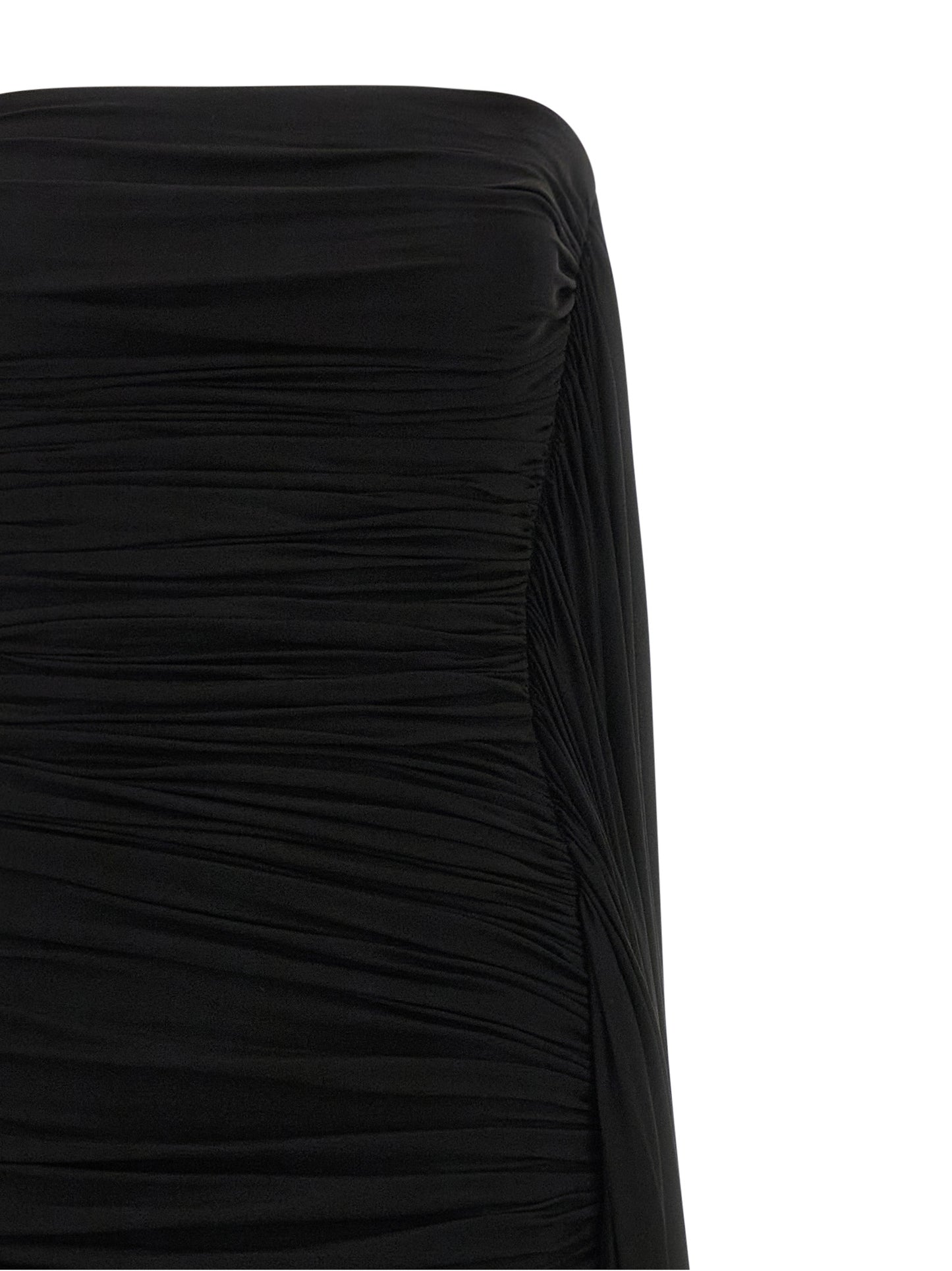 Dress by Alexander Wang for women in stretch cupro black & copper features an sultry silhouette defined by a strapless neckline and , falling to an sultry short mini for a sultry look.