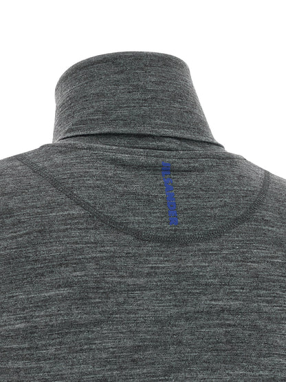 Activewear T-Shirt by Jil Sander for women in polyester & virgin wool blue & gray features a dynamic silhouette with and enhanced by functional .