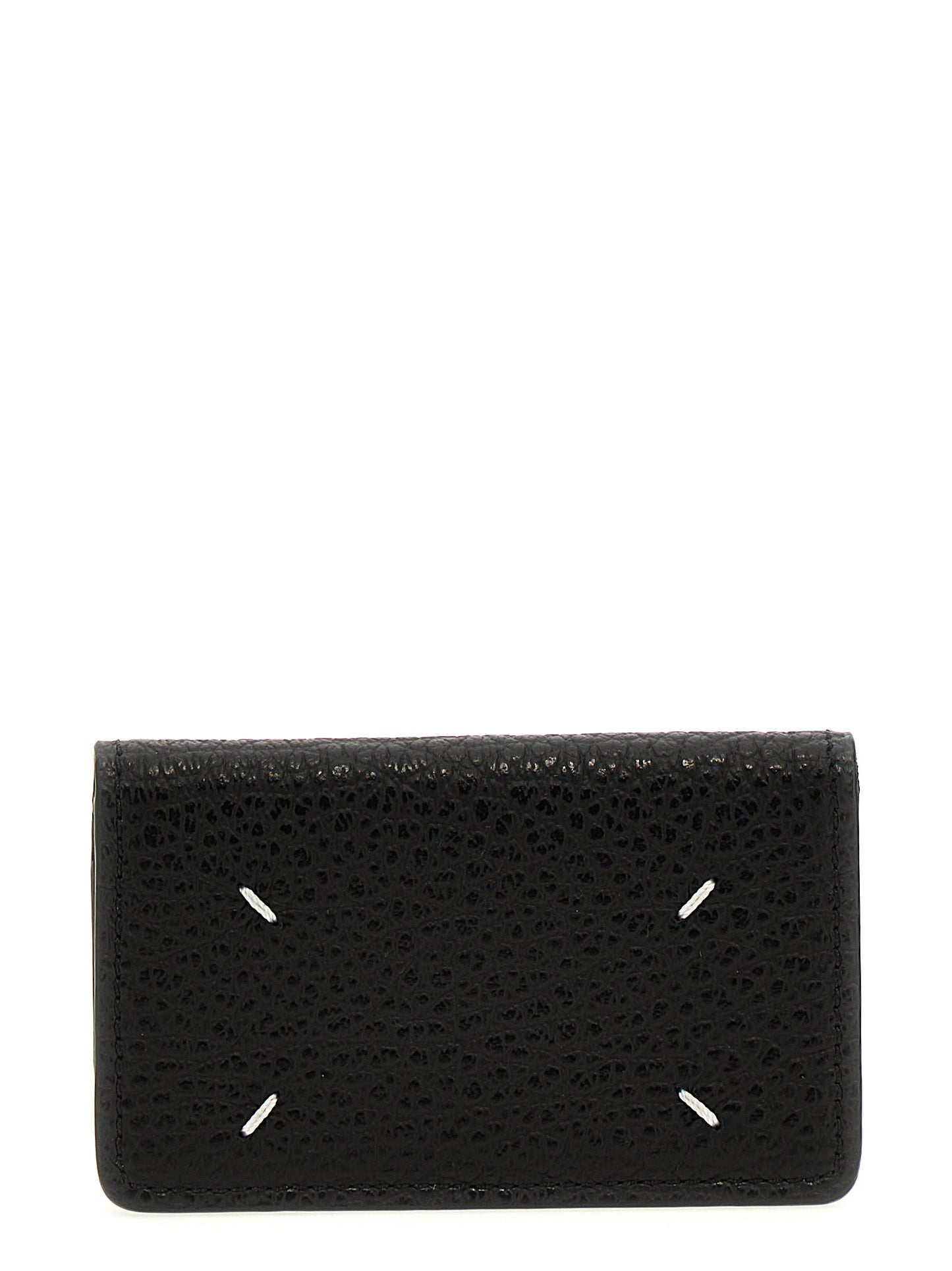 Maison Margiela Four Stitches Calfskin Leather Cardholder Card Case - Black Signature