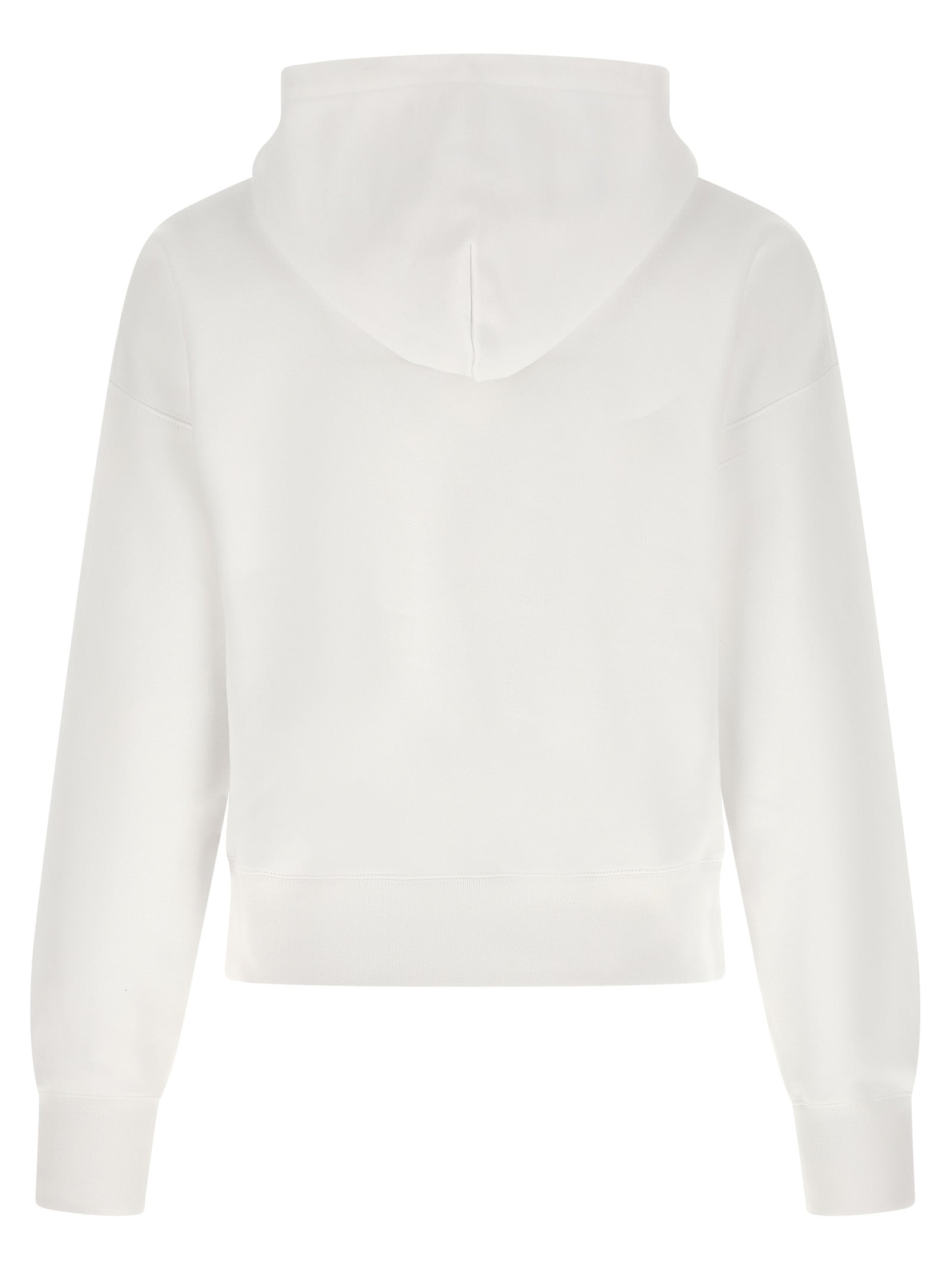 Sweatshirt Hoodie by Gucci for women in cotton white, signature & print showcases a city-ready silhouette, artfully detailed with a signature hooded neckline and for a city-ready finish.
