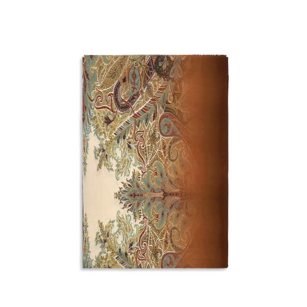 Scarf by Etro for men in modal multicolor, patterned, paisley, floral, signature & print presents a cosy silhouette, artfully capturing the sophisticated design and premium aesthetic of the Modal Scarf.