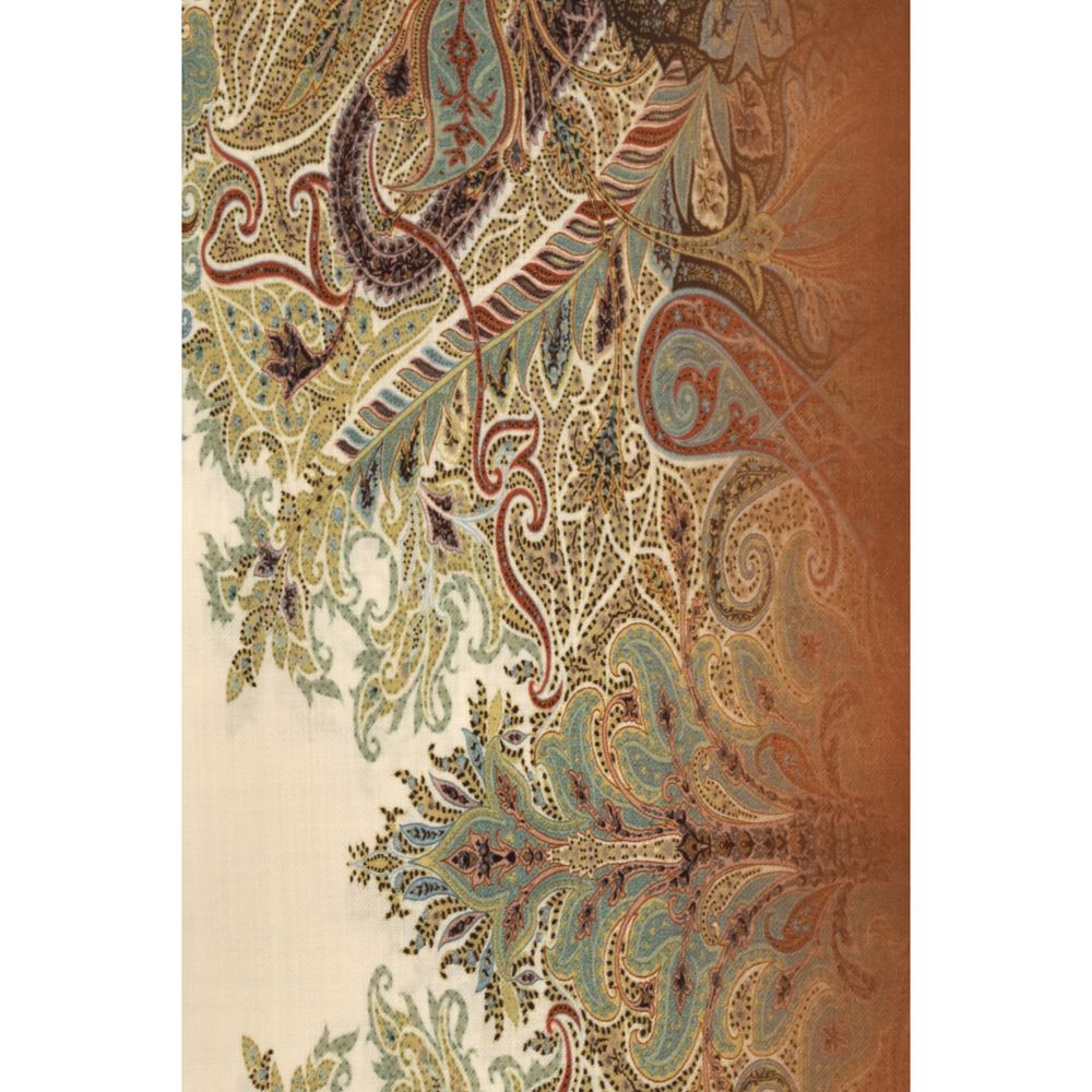 Scarf by Etro for men in modal multicolor, patterned, paisley, floral, signature & print features a snug silhouette, perfectly showcasing the elegant drape and premium finish of the Modal Scarf.