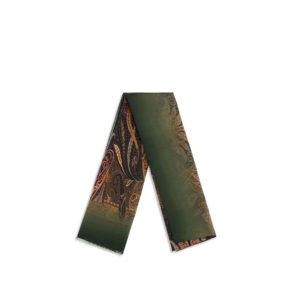 Etro Modal Scarf - Multicolor Patterned Paisley Floral Signature Print