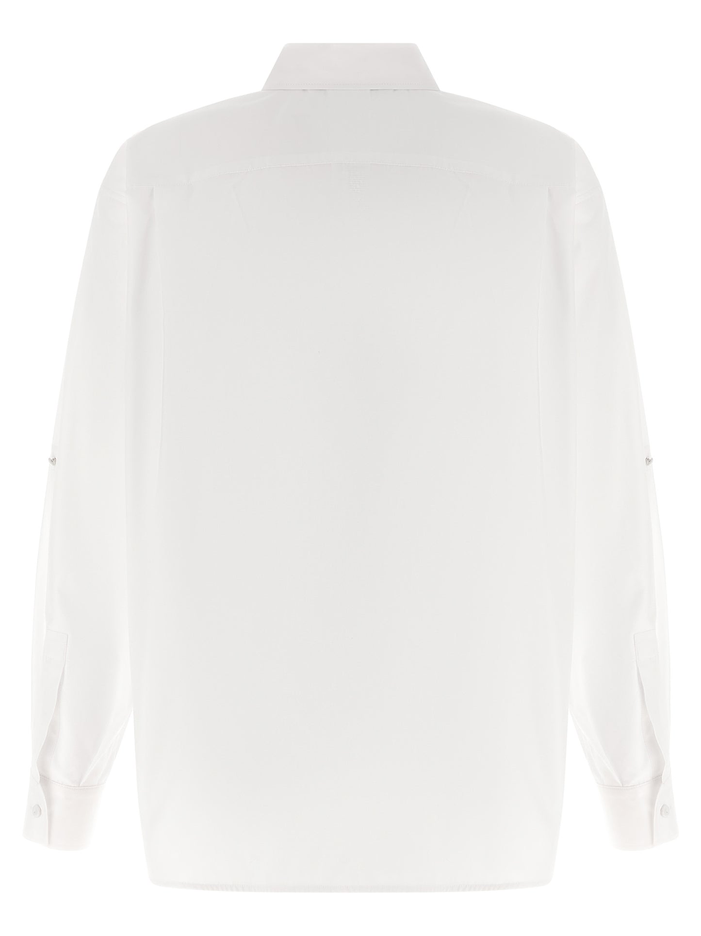 Blouse by Max Mara for women in cotton white features an architectural silhouette with a refined and elegant for a architectural look.