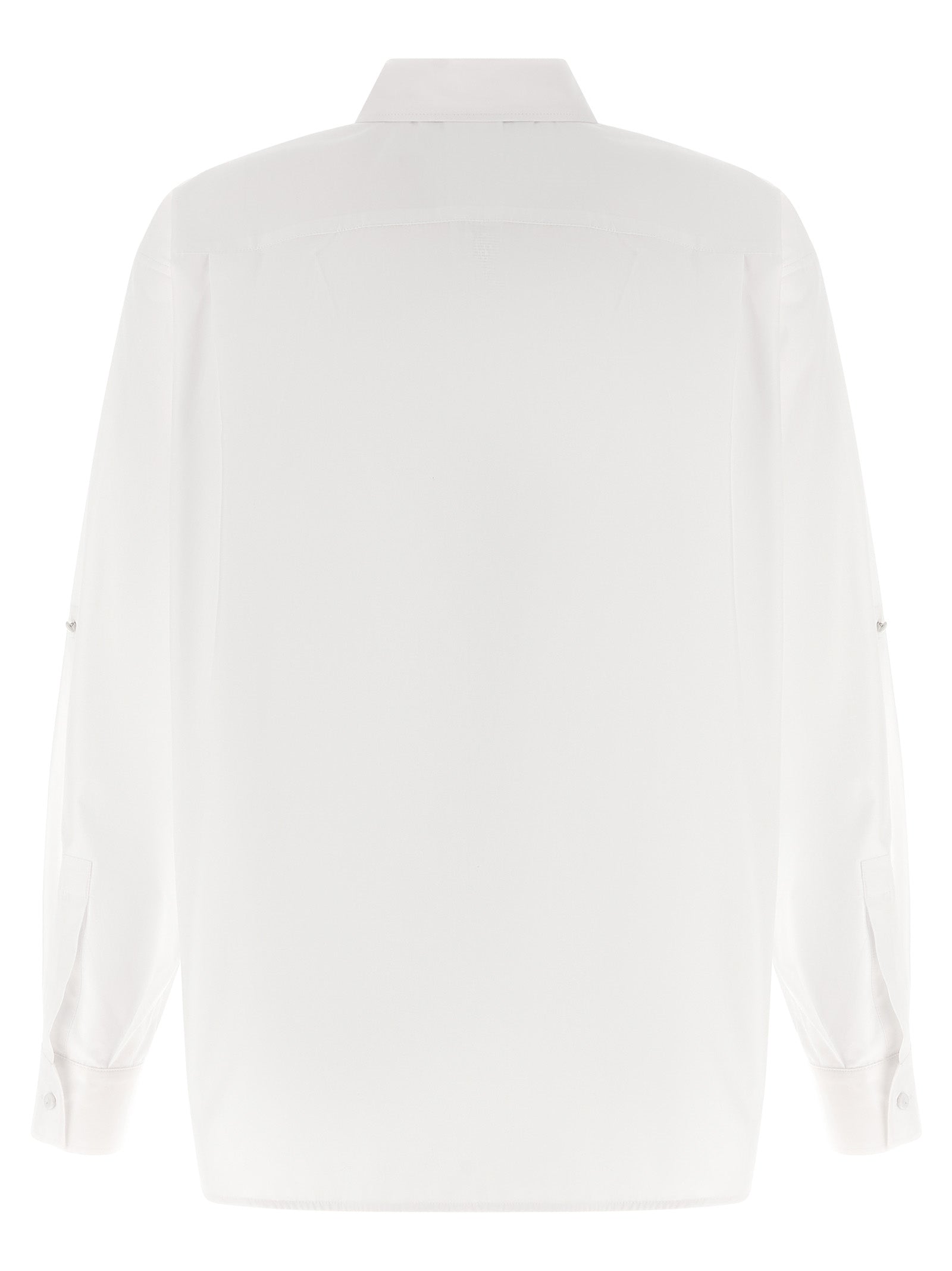 Blouse by Max Mara for women in cotton white features an architectural silhouette with a refined and elegant for a architectural look.