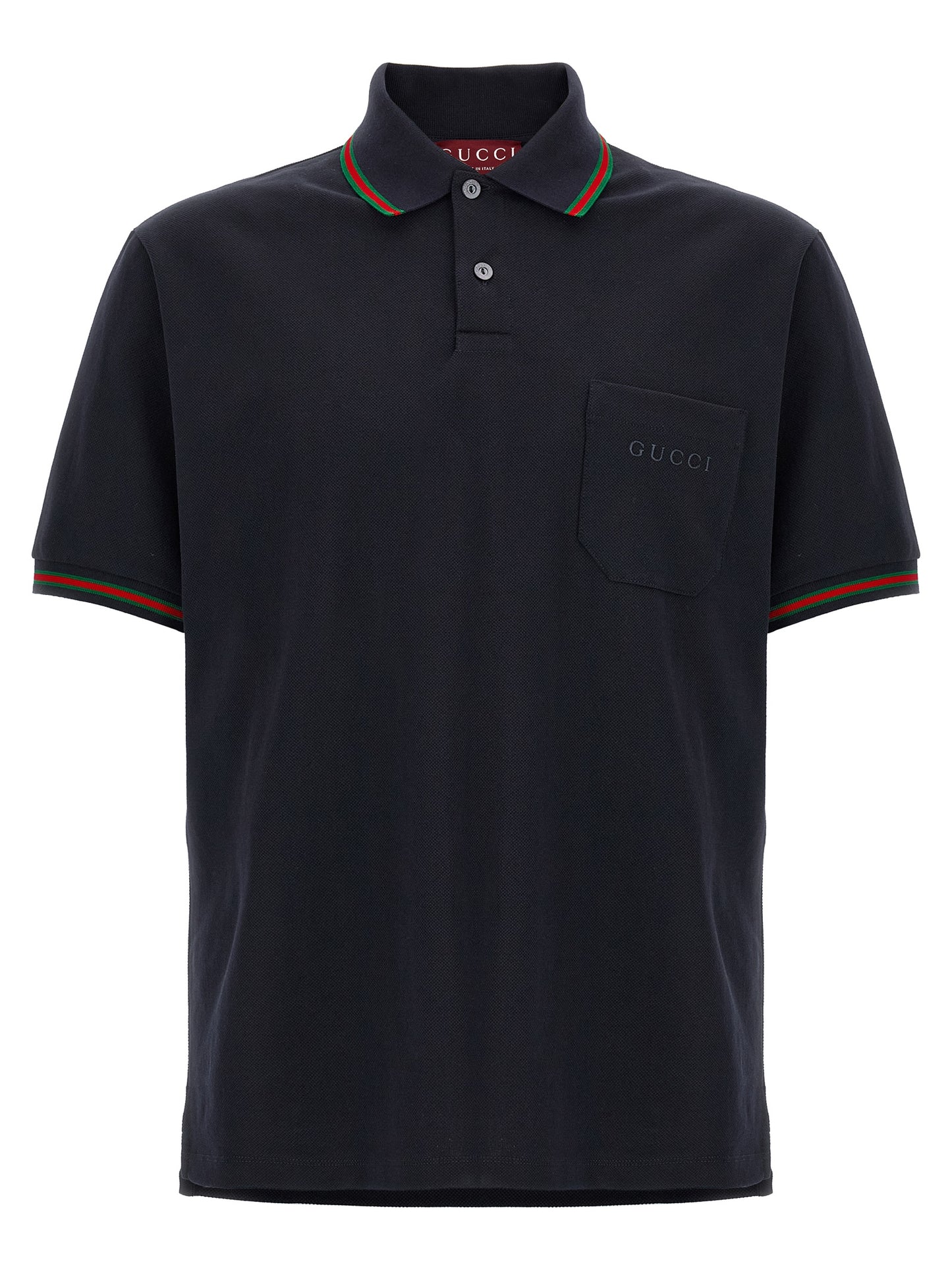 Gucci Men's Short-Sleeve Cotton Polo Shirt - Blue