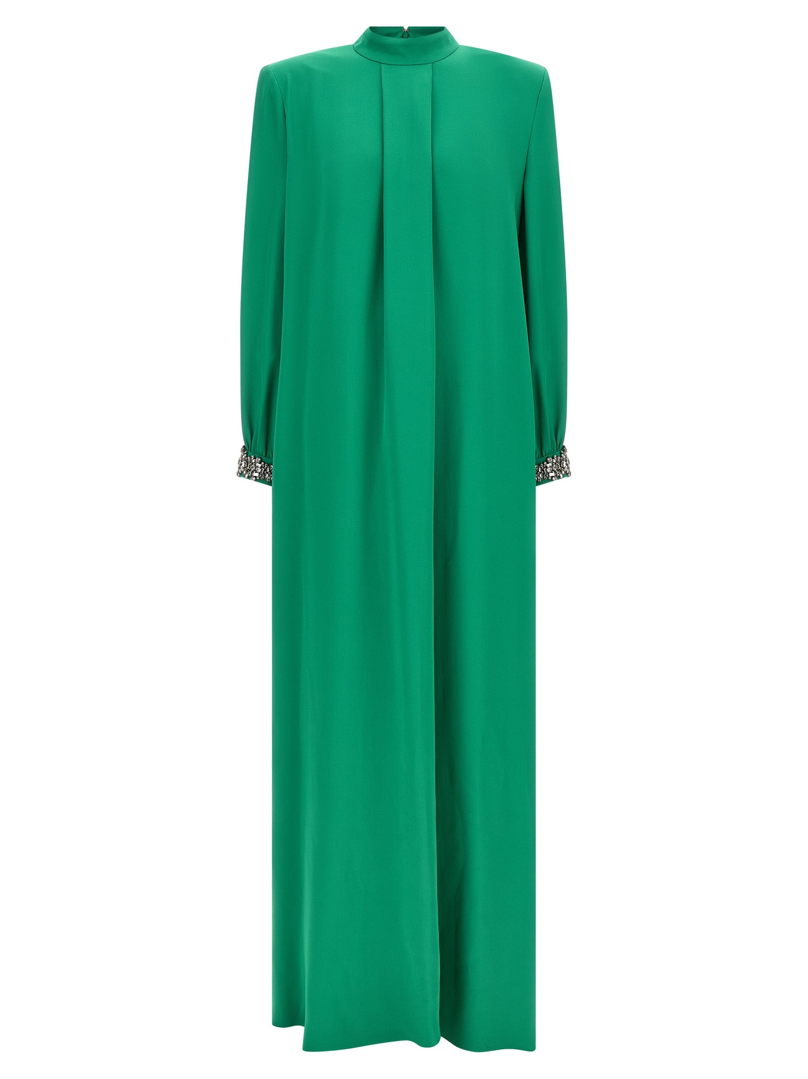 Dress by Valentino Garavani for women in silk & rhinestone bicolour & green features an magnificent silhouette, artfully detailed with a magnificent and that flows into an magnificent long.