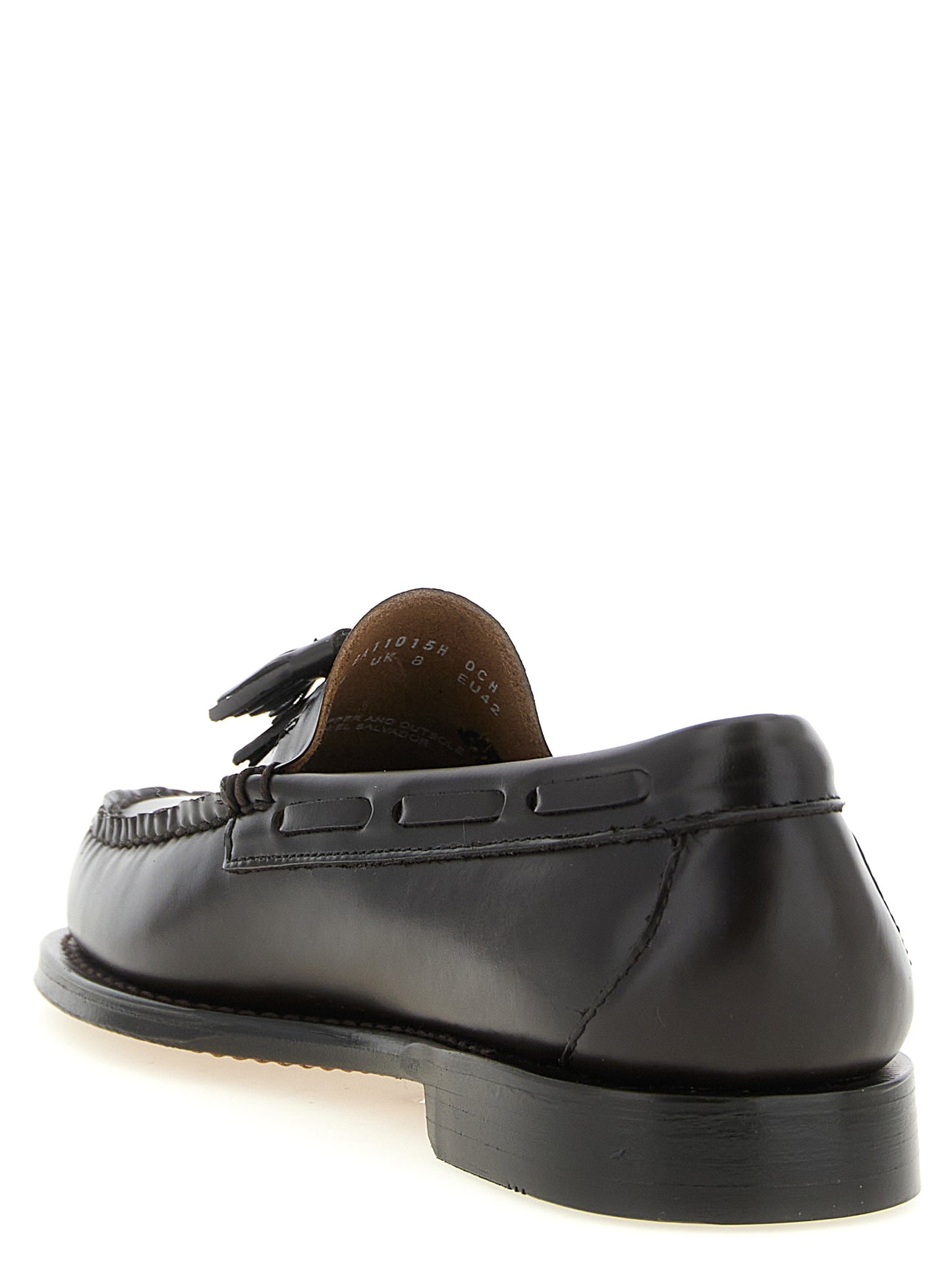 Loafer Slip-On Shoes by G.H. BASS for men in cowhide leather black, brown & gold showcases a resplendent Men's Cowhide Leather Loafer Slip-On Shoes aesthetic, defined by its resplendent moc toe style and elegant .