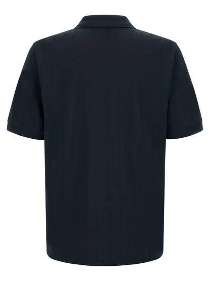 Polo Shirt by Hugo Boss for men in cotton dark-blue & jacquard features a eye catching silhouette, showcasing a refined and for a eye catching finish.