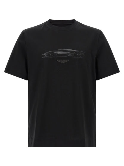 T-Shirt by Hugo Boss for men in cotton black features an on trend silhouette, perfectly showcasing a on trend short-sleeve and crew neckline for an elevated aesthetic.