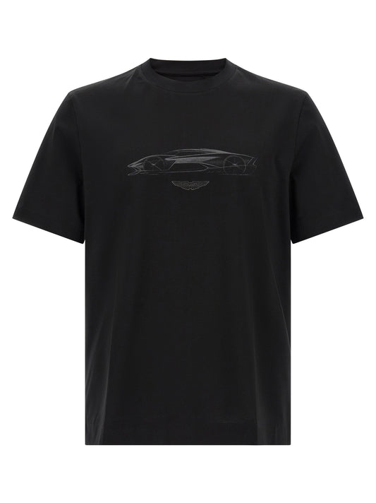 T-Shirt by Hugo Boss for men in cotton black features an on trend silhouette, perfectly showcasing a on trend short-sleeve and crew neckline for an elevated aesthetic.