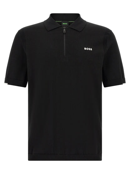 Polo Shirt by Hugo Boss for men in cotton black & white presents a sleek silhouette, featuring a refined and for a sleek finish.