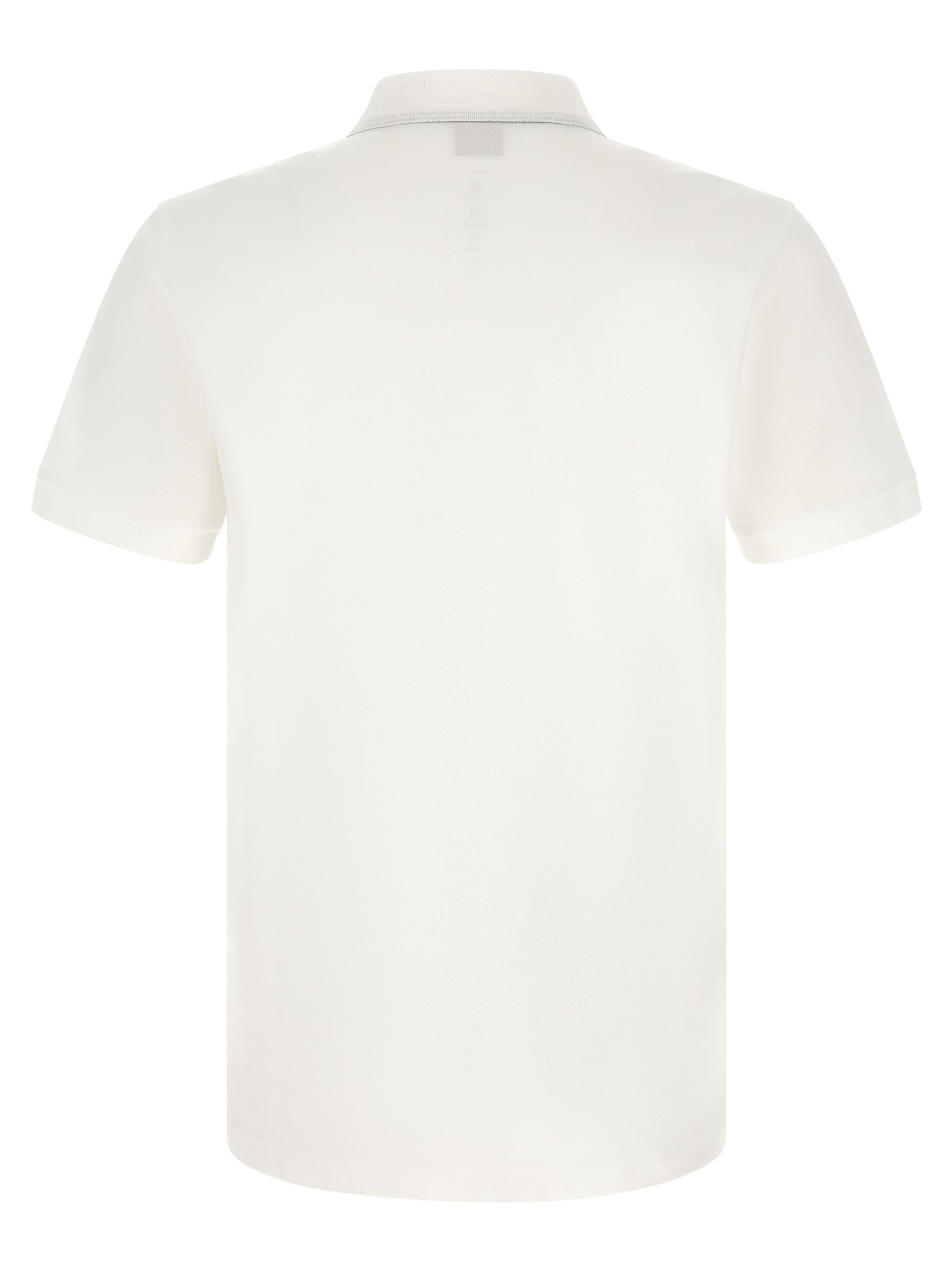 Polo Shirt by Hugo Boss for men in stretch cotton white, patterned, monogram & striped presents a distinguished silhouette, showcasing a sophisticated and distinguished for a truly distinguished finish.