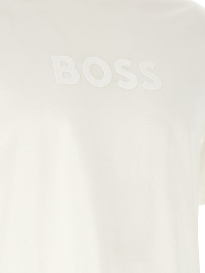 T-Shirt by Hugo Boss for men in cotton white features an edgy silhouette, meticulously detailed with a sophisticated and for a truly edgy finish.