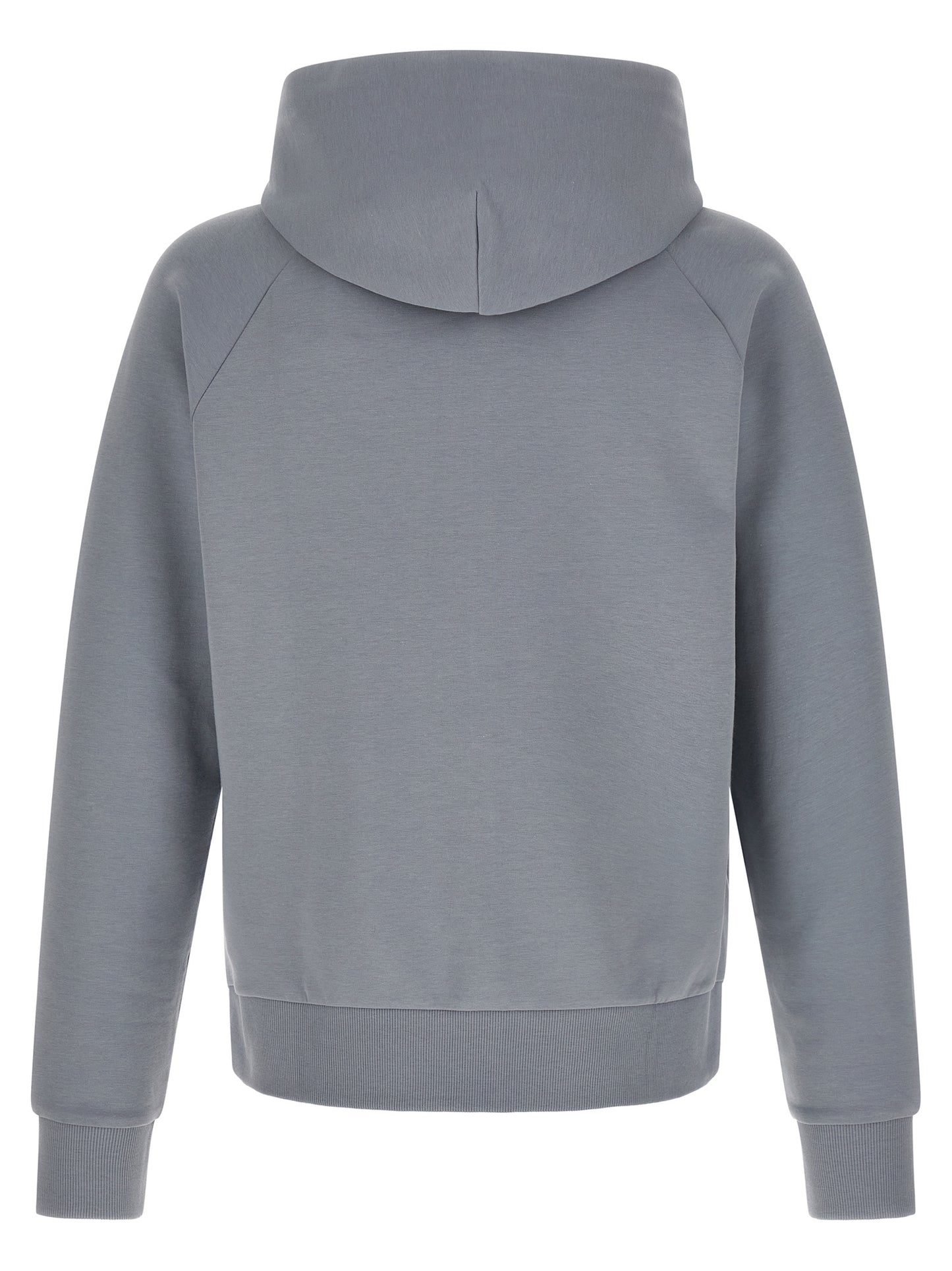 Sweatshirt Hoodie by Hugo Boss for men in stretch cotton gray showcases a city-ready silhouette, artfully detailed with a signature hooded neckline and for a city-ready finish.