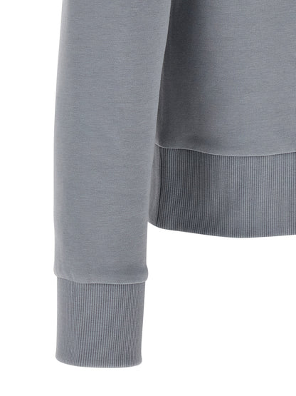 Sweatshirt Hoodie by Hugo Boss for men in stretch cotton gray features a slouchy chic silhouette, detailed with a slouchy chic and a signature for an elevated aesthetic.
